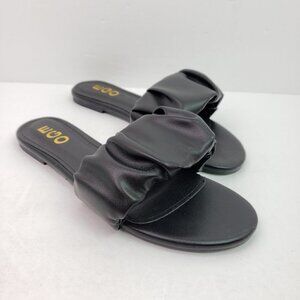 NEW EGO Tender Womens Size 10 Black Slip On Slides Flats Sandals